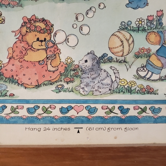 Vintage Lucy Bear Childrens Growth Chart Teddy Bear 37x9.5 Inch 1985 - Picture 9 of 13